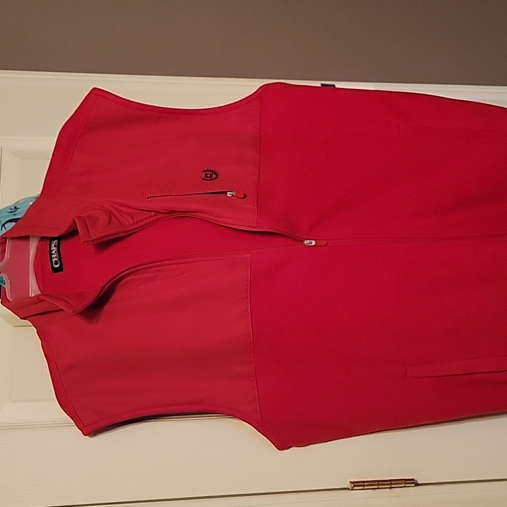 Red fleece men's vest